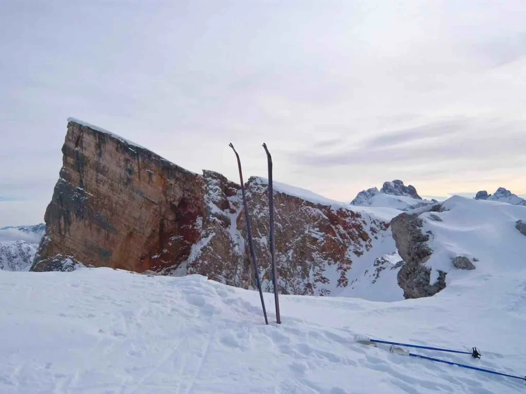 Blick auf die Karspitze im Winter