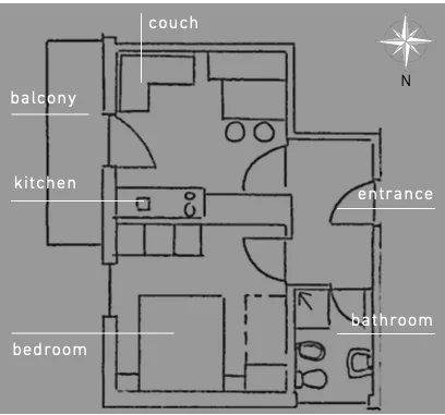 Zimmerplan vom Apartment Aurora